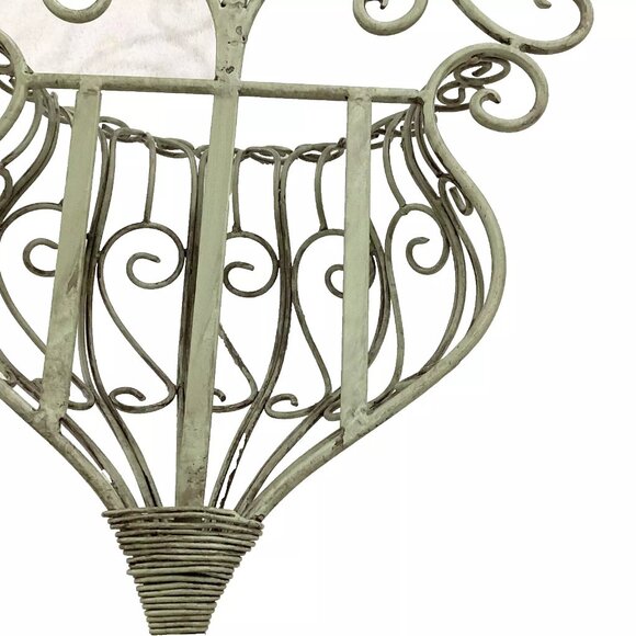 Victorian Metal Wall Hanging Planter - Picture 5 of 5